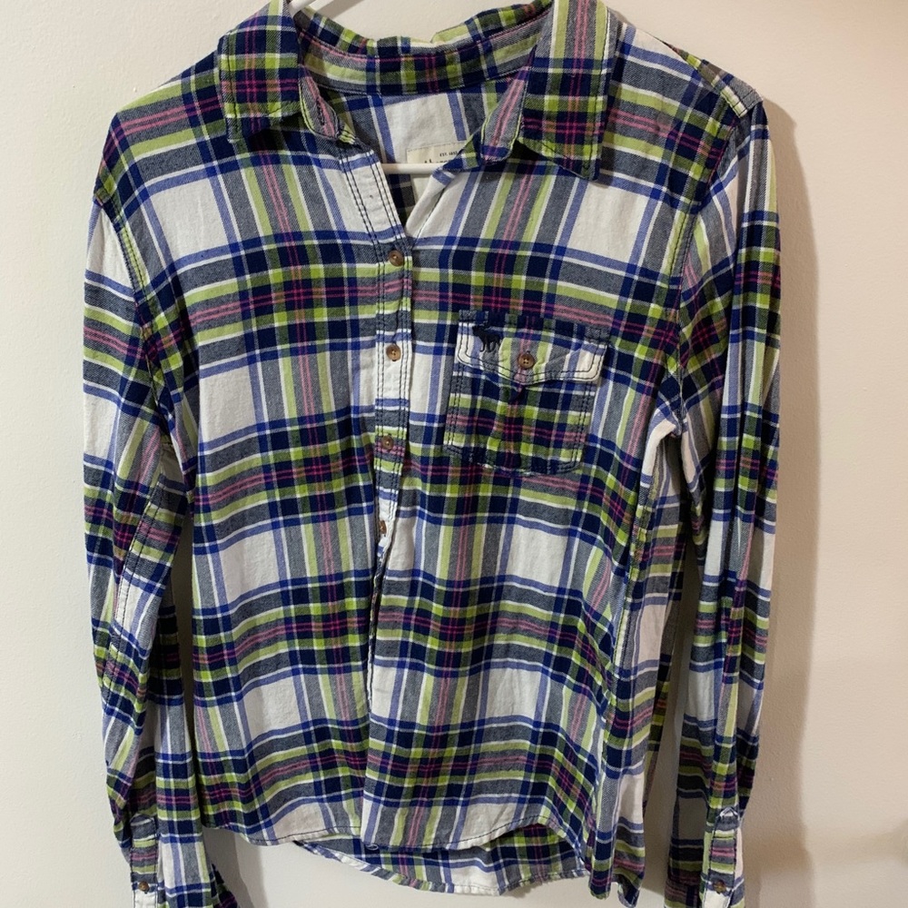 A&F plaid button down